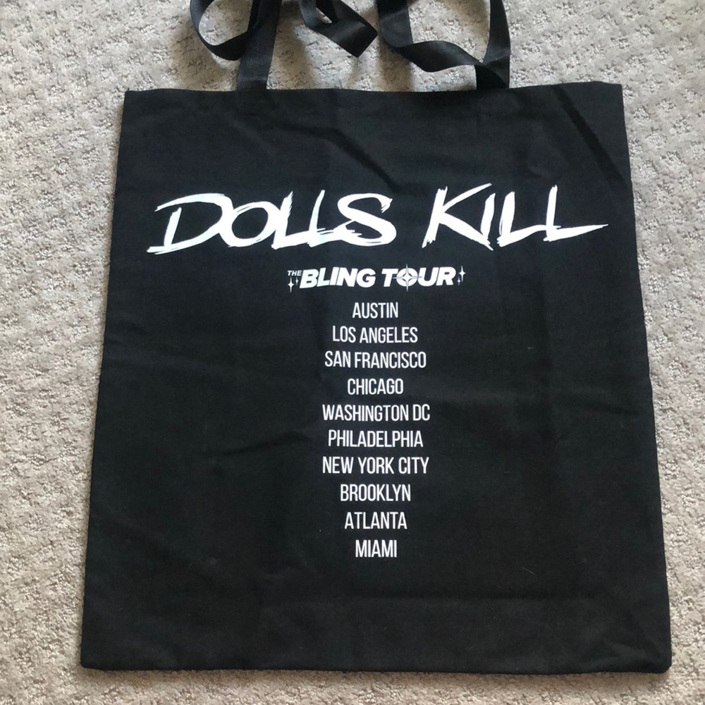 Dolls Kill bling tour HUGE tote